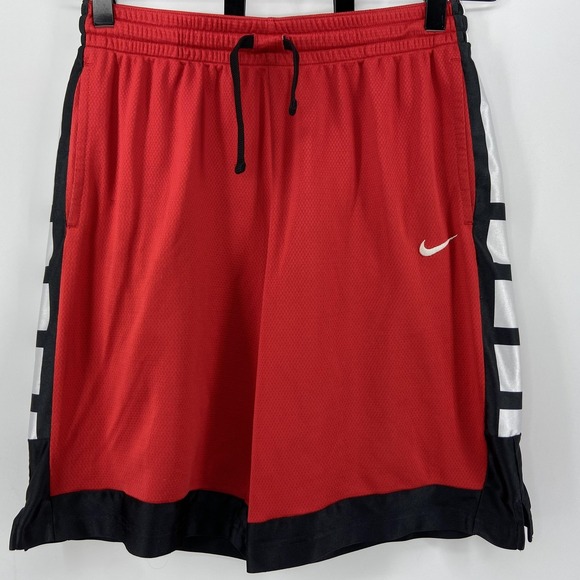 Nike Shorts Men XL Red Elite Basketball Mesh Gym Run Athletic Dri Fit Drawstring - Picture 1 of 14